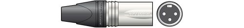 Neutrik NC3MXX Standard Metal Flexible Rubber Version 3 Pole XLR Line Plug Bulk