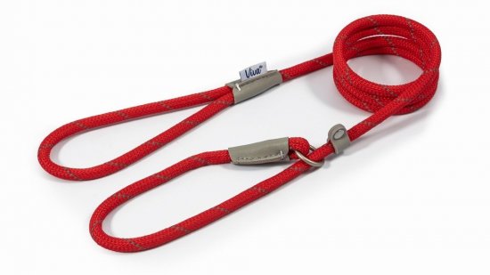 Ancol Rope Slip Reflective Red Dog Lead - 120cm x 1.2cm