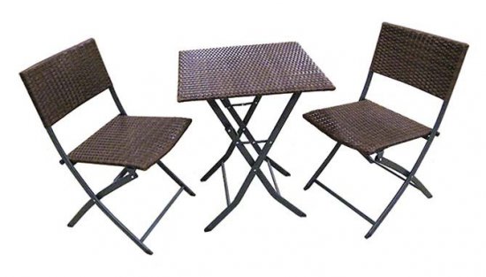 Nevada Folding Bistro Set - Brown