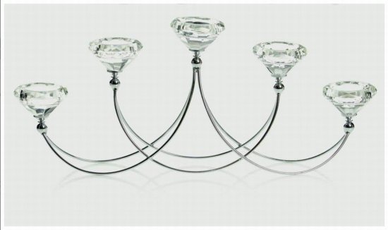 Premier Decorations Quintuple Crystal Tealight Holder