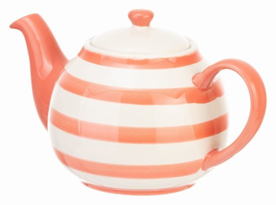 Siip Wide Horizontal Stripe 2 Cup Teapot Red