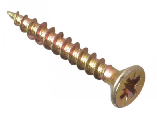 ForgeFix Multi-Purpose Pozi Compatible Screw CSK ST ZYP 3.0 x 25mm (Box of 200)