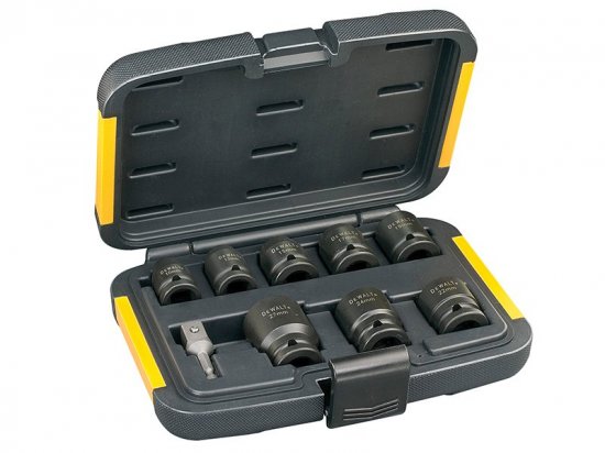 DeWalt DT7507 Impact Socket Set of 9 Metric 1/2in Drive