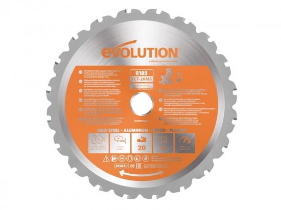 Evolution RAGE Multipurpose Circular Saw Blade 185 x 20mm x 20T