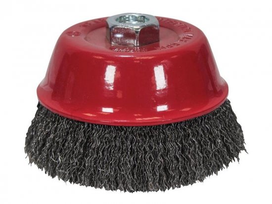 Faithfull Wire Cup Brush 100mm M14x2 0.30mm Steel Wire