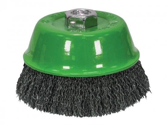 Faithfull Wire Cup Brush 100mm M14x2 0.30mm Stainless Steel Wire