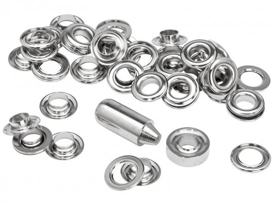 Rapid Eyelets 12 x 23mm (25) + Metal 2 Piece Anvil