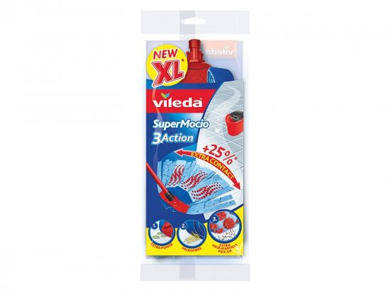 vileda supermocio 3action microfibre refill