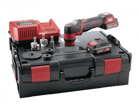 Flex Power Tools PXE 80 10.8-EC/2.5 Spot Polisher & Accessories 10.8V 2 x 2.5Ah Li-ion