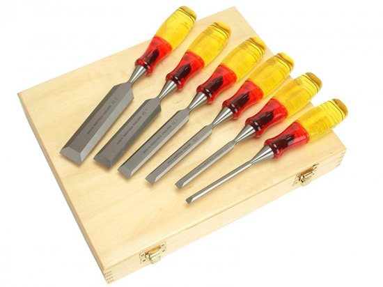 IRWIN Marples M373 Bevel Edge Chisel Splitproof Handle Set 6 Piece