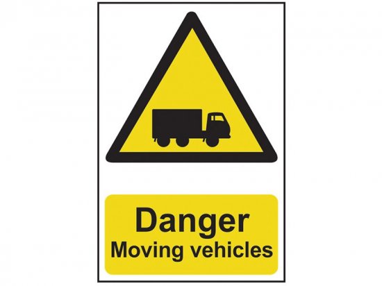 Scan PVC Sign 400 x 600mm - Danger Moving Vehicles