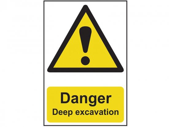 Scan PVC Sign 400 x 600mm - Danger Deep Excavation
