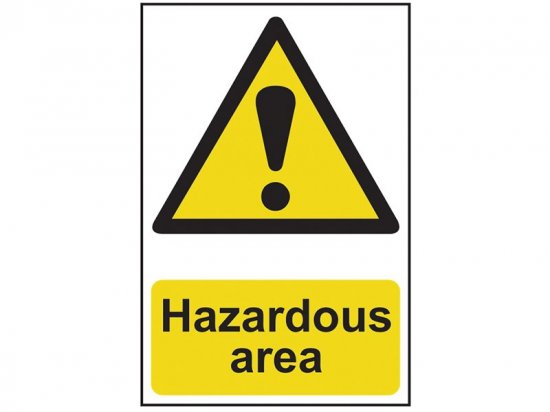 Scan PVC Sign 400 x 600mm - Hazardous Area