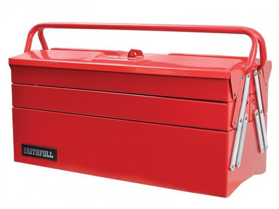 Faithfull Metal Cantilever Toolbox - 5 Tray 40cm (16in)