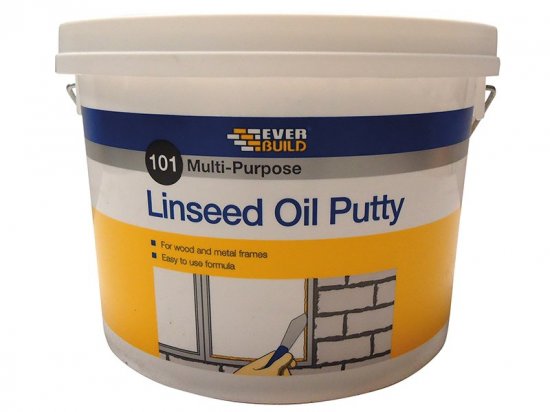 Everbuild 101 Multi-Purpose Linseed Oil Putty Natural 5kg