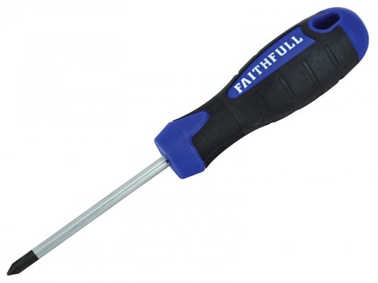Faithfull Soft Grip Screwdriver Phillips Tip PH1 x 75mm