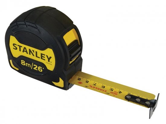 Stanley Tools Grip Pocket Tape 8m/26ft (Width 28mm)