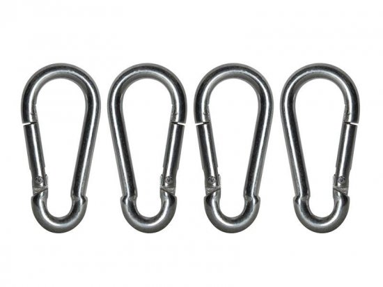 Faithfull Fire Brigade Snap Hook 6mm Zinc Plated (Pack of 4)