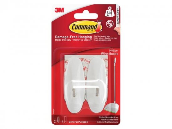Command Medium Wire Hooks (Pack of 2)