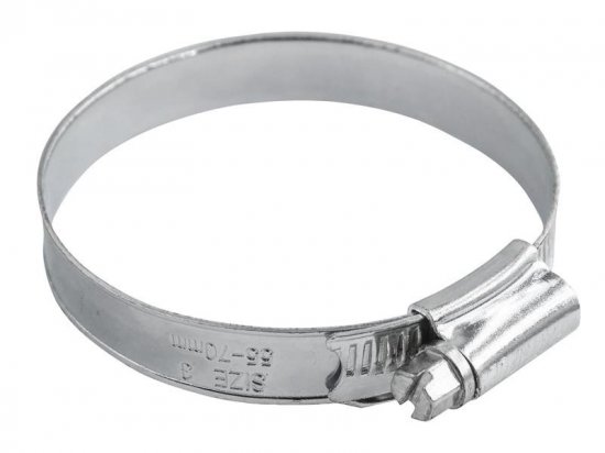 Faithfull 3 Stainless Steel Hose Clip 55 - 70mm