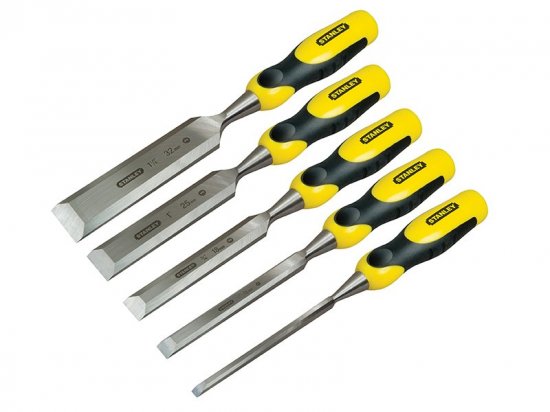 Stanley Tools DYNAGRIP? Bevel Edge Chisel with Strike Cap Set, 5 Piece