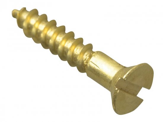 ForgeFix Wood Screw Slotted CSK Brass 5/8in x 4 Forge (Pack of 50)