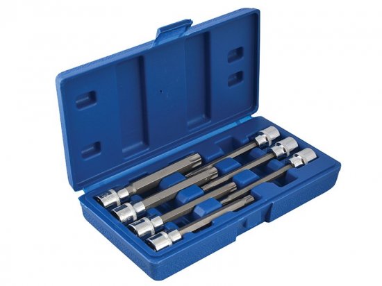 BlueSpot Tools Extra Long 3/8in Square Drive TORX Bit Sockets 7 Piece