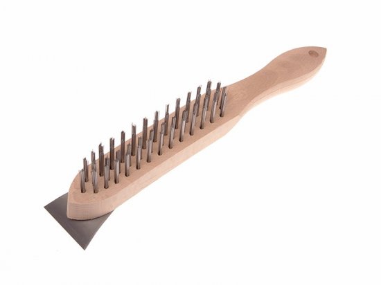 Faithfull Wire Brush with Scraper