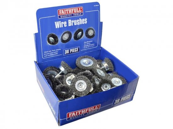 Faithfull Wire Brush Assorted