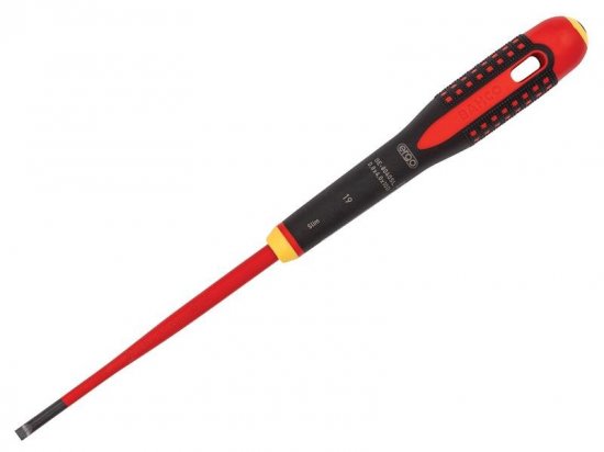 Bahco ERGO? Slim VDE Insulated Slotted Screwdriver 4.0 x 100mm