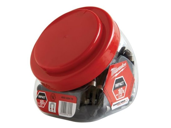 Milwaukee SHOCKWAVE? Magnetic Bit Holder 60mm (Jar of 100)