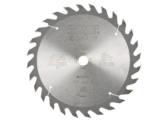 DeWalt Series 40 Circular Saw Blade 184 x 16mm x 28T ATB
