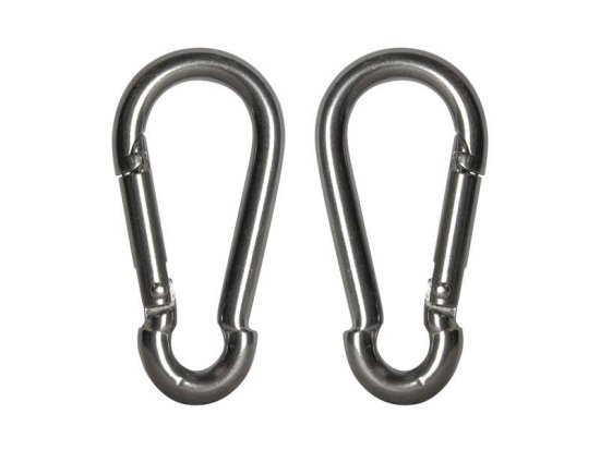Faithfull Fire Brigade Snap Hook Stainless Steel 6mm (Pack of 2)