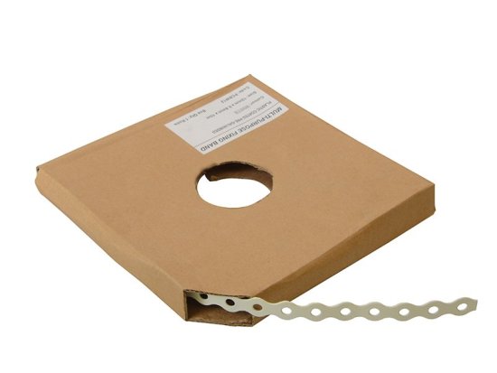 ForgeFix White Plastic Coated Pre-Galvanised Band 12mm x 0.8 x 10m