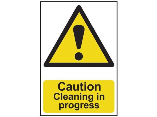 Scan PVC Sign 200 x 300mm - Caution Cleaning In Progress