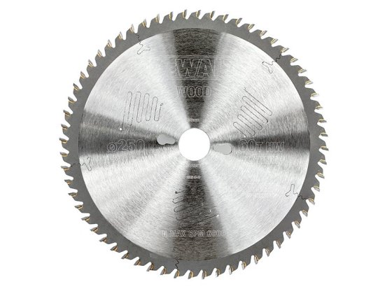 DeWalt Series 60 Circular Saw Blade 250 x 30mm x 60T