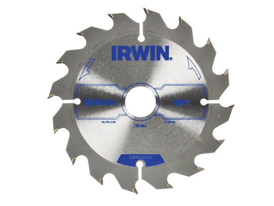 Irwin Construction Circular Saw Blade 125 x 20mm x 16T ATB
