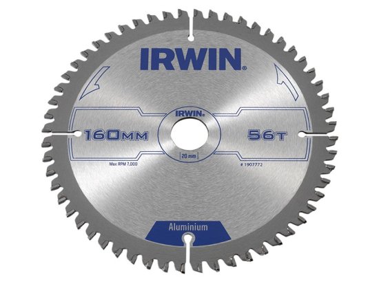 Irwin Professional Aluminium Circular Saw Blade 160 x 20mm x 56T TCG