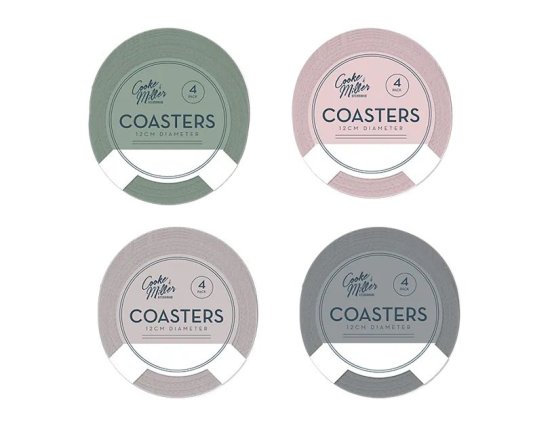 Cooke & Miller Natural Coasters 4pk Dia - 12cm