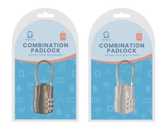 World Travel TSA Single Travel Padlock - Assorted