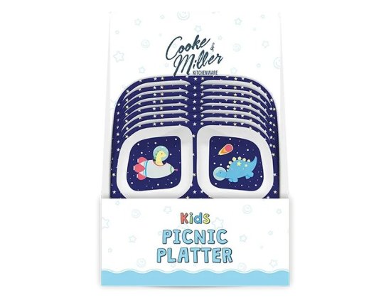 Cooke & Miller Space Dinosaur Small Picnic Platter