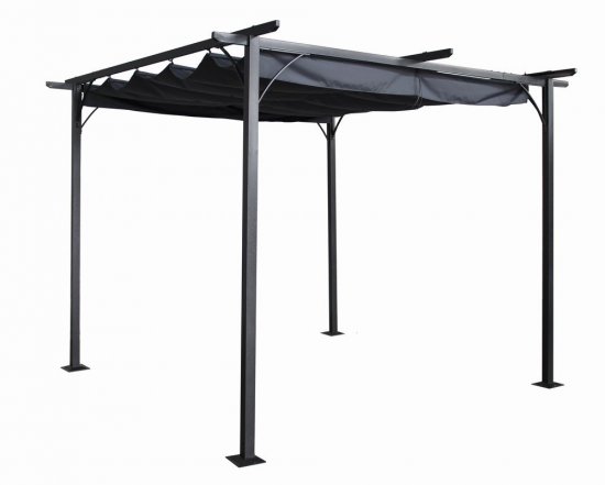 Prague Pergola Gazebo 3.53.5m Grey
