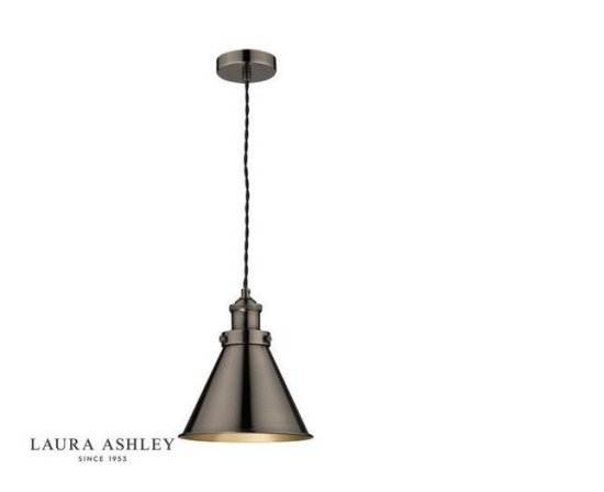 Laura Ashley Rufus Pendant Industrial Nickel