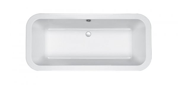 Carron Halcyon Square 1750 x 800mm Carronite Freestanding Bath with Overflow