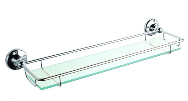 Bayswater Glass Gallery Shelf - Chrome