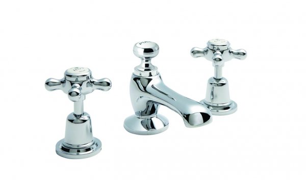 BC Designs Victrion Crosshead 3 Hole Basin Mixer