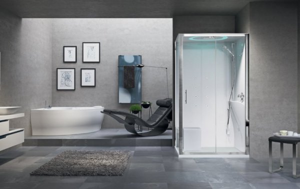 Novellini EON 2P120x80 Hydromassage Sliding Door Enclosure (Dome)