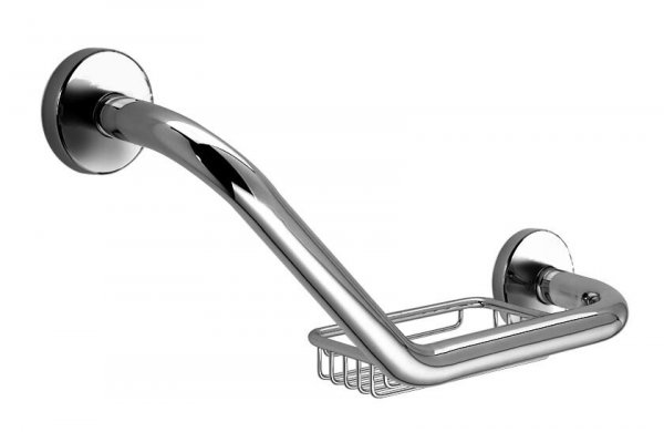 Origins Living Tecno Project Grab Bar & Basket - Chrome