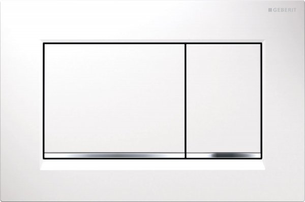 Geberit Sigma 30 White/Gloss/White Dual Flush Plate