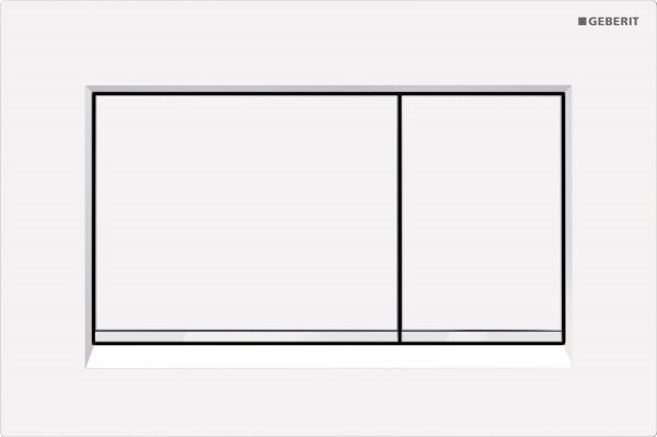 Geberit Sigma 30 Dual Flush Plate - Matt White & White